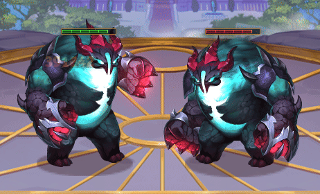 Hero Wars Combat Between Two Giants